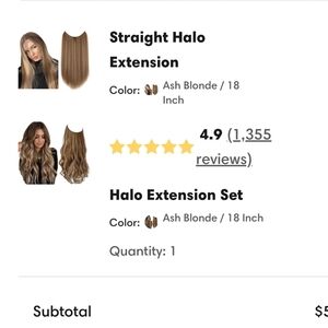 Ash Blonde Halo Hair Extension Set